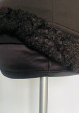 Load image into Gallery viewer, Custom black fur trim high waist mod ultra mini skirt - Small