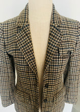 Load image into Gallery viewer, Incredible gingham tweed YSL riding style jacket small