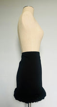 Load image into Gallery viewer, Custom black fur trim high waist mod ultra mini skirt - Small