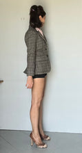 Load image into Gallery viewer, Incredible gingham tweed YSL riding style jacket small