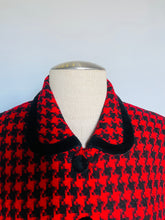 Load image into Gallery viewer, Vintage 80s french collar red & black checker blazer - S M