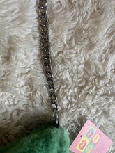 Load image into Gallery viewer, Custom reworked mint green faux fur tote purse