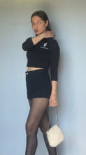 Load image into Gallery viewer, Vintage reworked fur trim women’s Playboy sweater. Xs S