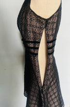 Load image into Gallery viewer, Reworked cotton baby doll eyelet mini dress Xs Small