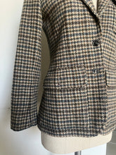 Load image into Gallery viewer, Incredible gingham tweed YSL riding style jacket small
