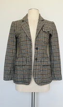 Load image into Gallery viewer, Incredible gingham tweed YSL riding style jacket small