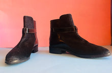 Load image into Gallery viewer, Calf hair black leather booties - size 7.5