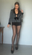 Load image into Gallery viewer, 1940’s Rare Blue velvet and Bow women’s Tuxedo jacket. XS S