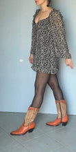 Load image into Gallery viewer, Vintage ostrich leather western boots size 7-7.5 US