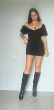 Load image into Gallery viewer, Little stretch dream micro mini black dress. XS S