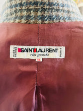 Load image into Gallery viewer, Incredible gingham tweed YSL riding style jacket small