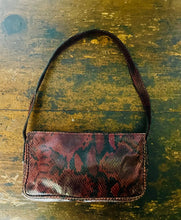 Load image into Gallery viewer, Vintage 90s snakeskin leather tote bag