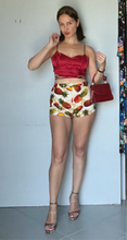 Load image into Gallery viewer, Vintage Satin ankle strap Betsy Johnson heels redone size 7 - 7.5 US