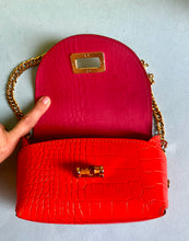 Load image into Gallery viewer, Custom made Orange Leather pebbled tote purse