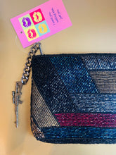 Load image into Gallery viewer, Reworked vintage sequin gun motif clutch purse
