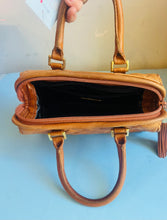 Load image into Gallery viewer, Vintage 80s Brown handmade Italian Quilted Leather Mini Tote bag