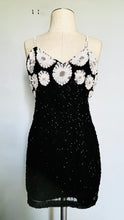 Load image into Gallery viewer, Vintage sequin chanel inspo reworked micro mini dress - Small