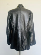 Load image into Gallery viewer, Vintage 80s super soft black leather blazer SM