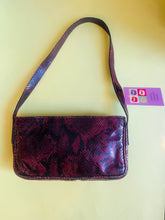 Load image into Gallery viewer, Vintage 90s snakeskin leather tote bag