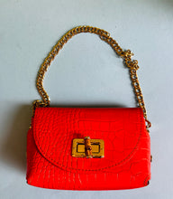 Load image into Gallery viewer, Custom made Orange Leather pebbled tote purse