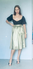 Load image into Gallery viewer, Handmade vintage high waist gold skirt M