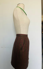 Load image into Gallery viewer, Reworked vtg 70s designer Evan Picone gingham mod skirt small