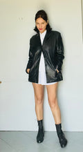 Load image into Gallery viewer, Vintage 80s super soft black leather blazer SM