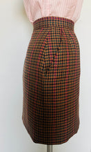 Load image into Gallery viewer, Reworked vtg 70s designer Evan Picone gingham mod skirt small