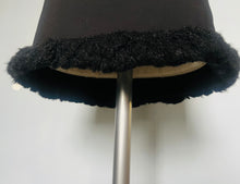 Load image into Gallery viewer, Custom black fur trim high waist mod ultra mini skirt - Small