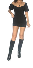 Load image into Gallery viewer, Vintage Italian black suede & leather knee high boots Sz 7-7.5 US