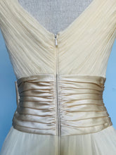 Load image into Gallery viewer, Vintage reworked silk mini evening dress. Xs S