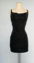 Load image into Gallery viewer, Vintage reworked 90s sparkly dream mini dress S M