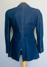 Load image into Gallery viewer, Hand made vintage 70s Mens Denim blazer Small