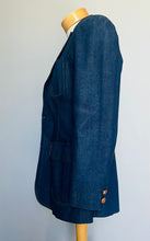 Load image into Gallery viewer, Hand made vintage 70s Mens Denim blazer Small