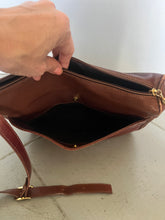 Load image into Gallery viewer, Vintage Brown Leather mini unisex messanger bag