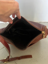 Load image into Gallery viewer, Vintage Brown Leather mini unisex messanger bag