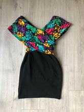 Load image into Gallery viewer, Vintage 80s stretch Off shoulder mini dress - XS Small