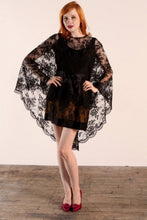 Load image into Gallery viewer, Stunning late 50's early 60's re designed Lace Cape Mini dress