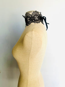 Custom reworked victorian goth chocker necklace/headpiece