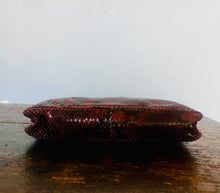 Load image into Gallery viewer, Vintage 90s snakeskin leather tote bag
