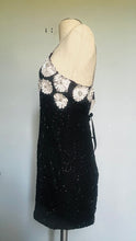 Load image into Gallery viewer, Vintage sequin chanel inspo reworked micro mini dress - Small
