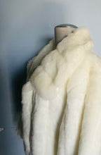 Load image into Gallery viewer, Y2K Ivory Plush Cropped Faux Fur Jacket - S  M
