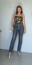 Load image into Gallery viewer, Incredible 50s floral one piece swimsuit/bodysuit Small
