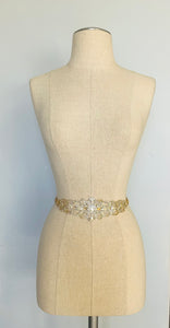 Vintage custom made bejeweled belt - head piece