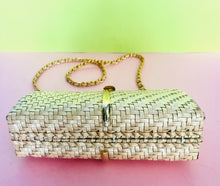Load image into Gallery viewer, Vintage 60s Lacquered basket weave clutch/cross body purse

