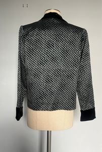1940’s Rare Blue velvet and Bow women’s Tuxedo jacket. XS  S