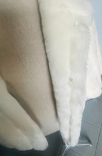 Load image into Gallery viewer, Y2K Ivory Plush Cropped Faux Fur Jacket - S  M
