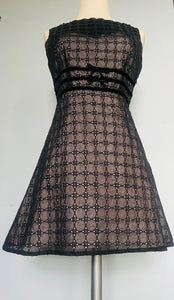 Reworked cotton baby doll eyelet mini dress Xs   Small