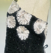 Load image into Gallery viewer, Vintage sequin chanel inspo reworked micro mini dress - Small
