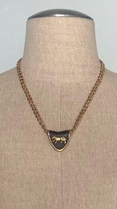 Vintage 90s cougar link chain necklace